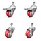Service Caster 3 Inch Red Polyurethane Swivel 12mm Stem Caster Total Lock Brake SCC, 2PK SCC-TSTTL20S314-PPUB-RED-M1215-2-S-2 - alternate 1